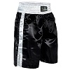 FIGHT-FIT - Shorts de Boxeo Largo / Negro-Blanco / Medium