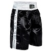 FIGHT-FIT - Pantaloncini da Boxe Lunghi / Nero-Bianco / Medium