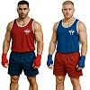 FIGHTERS - Boxing Shirt / Reversable / Rot + Blau / Large