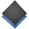 Gym floor mats / 100 x 100 x 2.5 cm / Jigsaw Interlocking MMA Matts / / Black-Blue