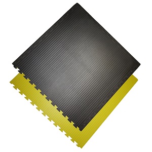 Tatamis de Judo / 100 x 100 x 4.0 cm / Piso de goma / Amarillo-Negro