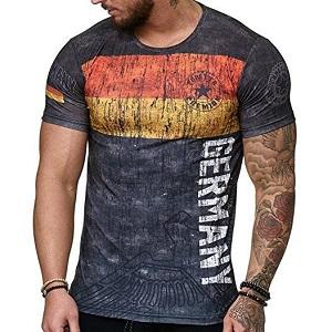FIGHTERS - T-Shirt / Alemania / Rojo-Oro-Negro / XL