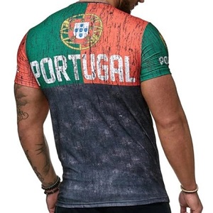 FIGHTERS - T-Shirt / Portugal  / Rouge-Vert-Noir / Small