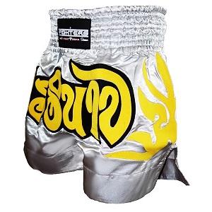 FIGHTERS - Muay Thai Shorts / Silber-Grau / XL