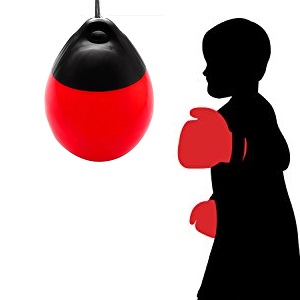 FIGHTERS - Sac de boxe pour enfants / Enfants 3 - 8 ans / Rouge-Noir