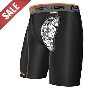 Shock Doctor - Short de compresión con protector de ingle AirCore Soft / Negro / Medium