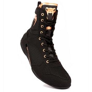 Venum - Zapatillas de Boxeo / Elite / Negro-Bronce / EU 42